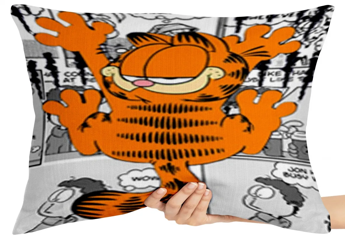 Almofada Gigante para sofá puff sala Garfield gato cat arranhando parede