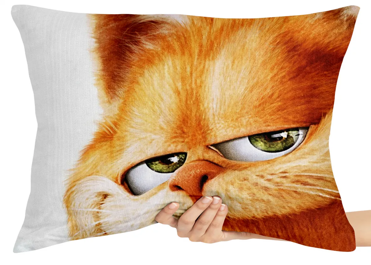 Almofada Gigante para sofá puff sala Garfield rosto gato felino