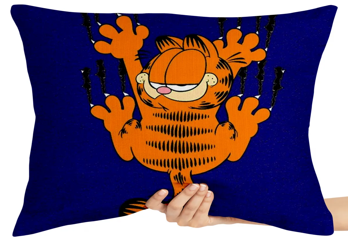 Almofada Gigante para sofá puff sala Garfield unhas gato gatinho Imagem