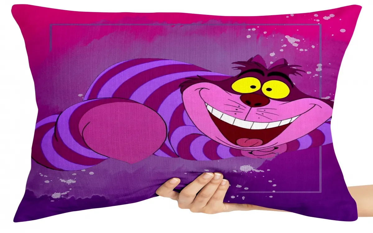 Almofada Gigante para sofá puff sala Gato Cheshire Alice