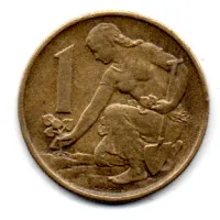 Tchecoslováquia - 1980 - 1 Koruna - Foto 2