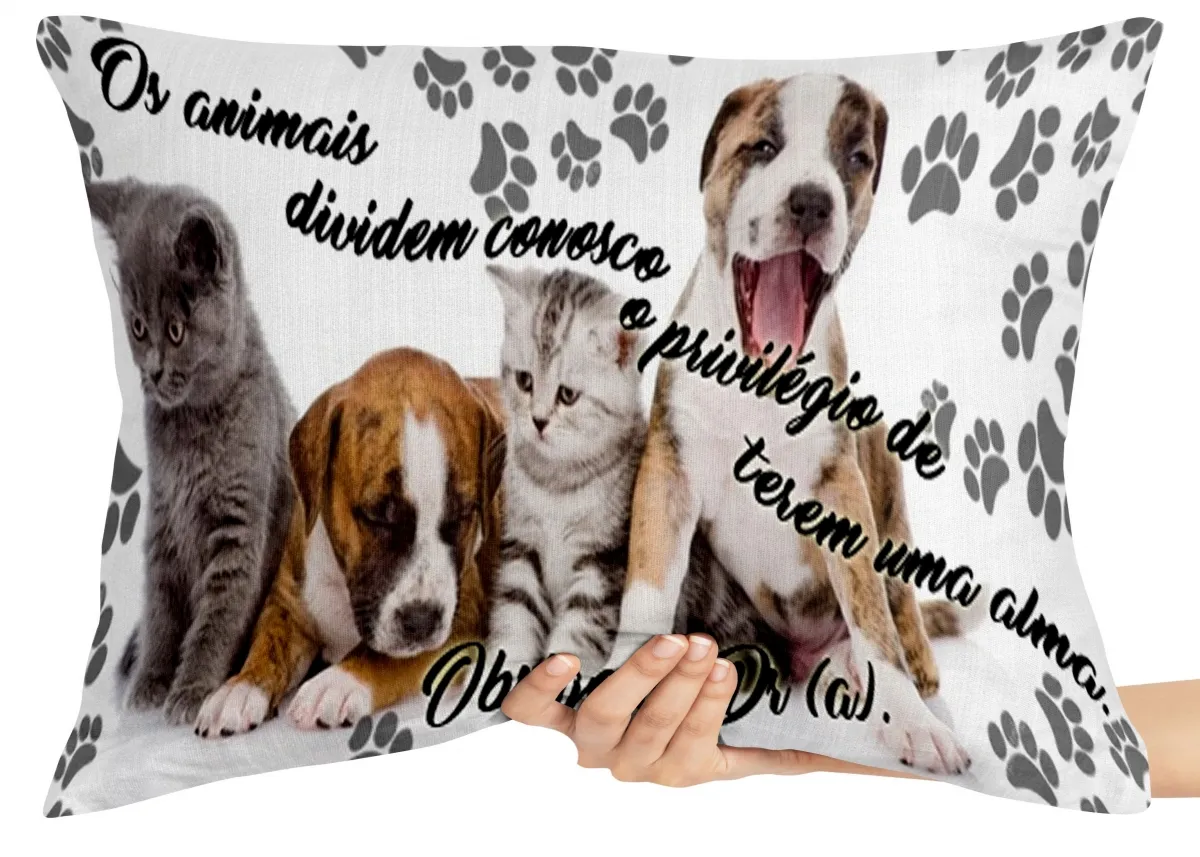 Almofada Gigante para sofá puff sala animais alma veterinário Imagem
