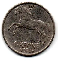 Noruega - 1968 - 1 Krone