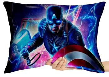 Almofada Gigante para sofá puff sala Capitão America martelo thor