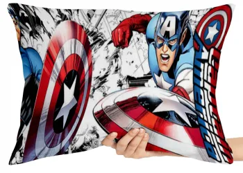 Almofada Gigante para sofá puff sala Capitão América quadrinhos