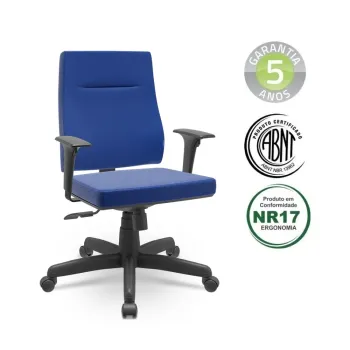 Poltrona Diretor  Izzi Mecanismo Relax Base Giratória com Braços Reguláveis