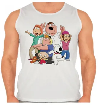 Camiseta Regata adulto ou infantil Family guy desenho tipo simpsons