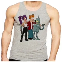 Camiseta Regata adulto ou infantil Futurama robô desenho - Foto 2
