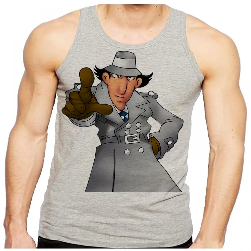 Camiseta Regata adulto ou infantil inspetor bugiganga desenho antigo Imagem