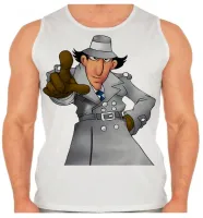 Camiseta Regata adulto ou infantil inspetor bugiganga desenho antigo - Foto 2