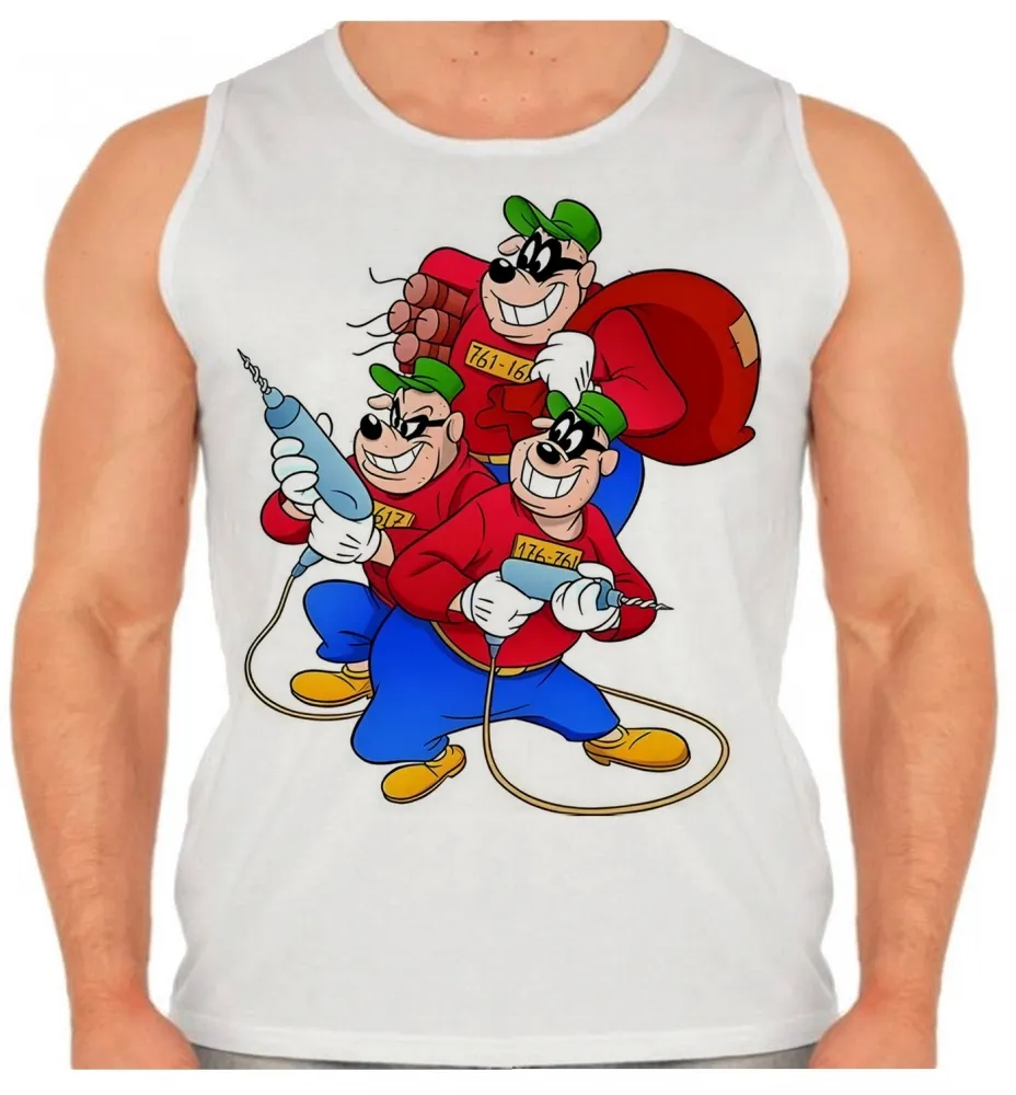 Camiseta Regata adulto ou infantil Irmãos metralha tio patinhas Imagem