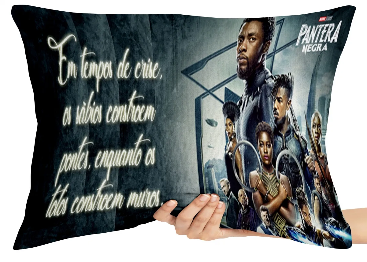Almofada Gigante para sofá puff sala Pantera negra em tempos de crise