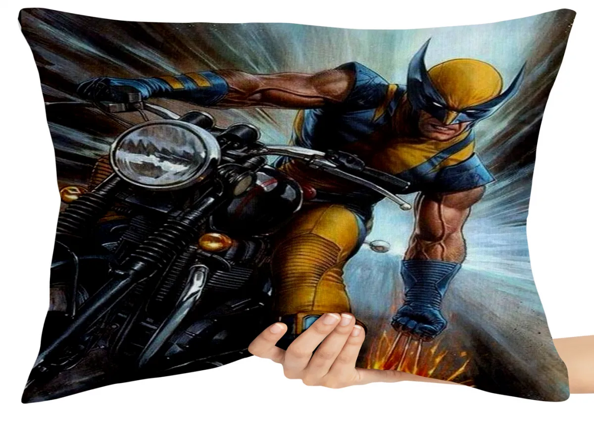Almofada Gigante para sofá puff sala Wolverine moto