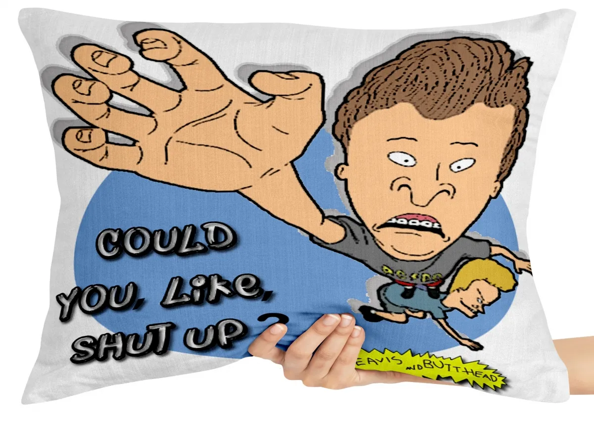 Almofada Gigante para sofá puff sala beavis and butt head desenho Imagem