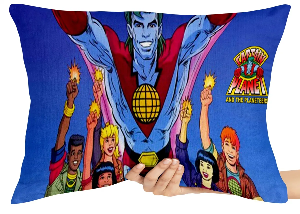 Almofada Gigante para sofá puff sala Capitão Planeta e os planetários Imagem