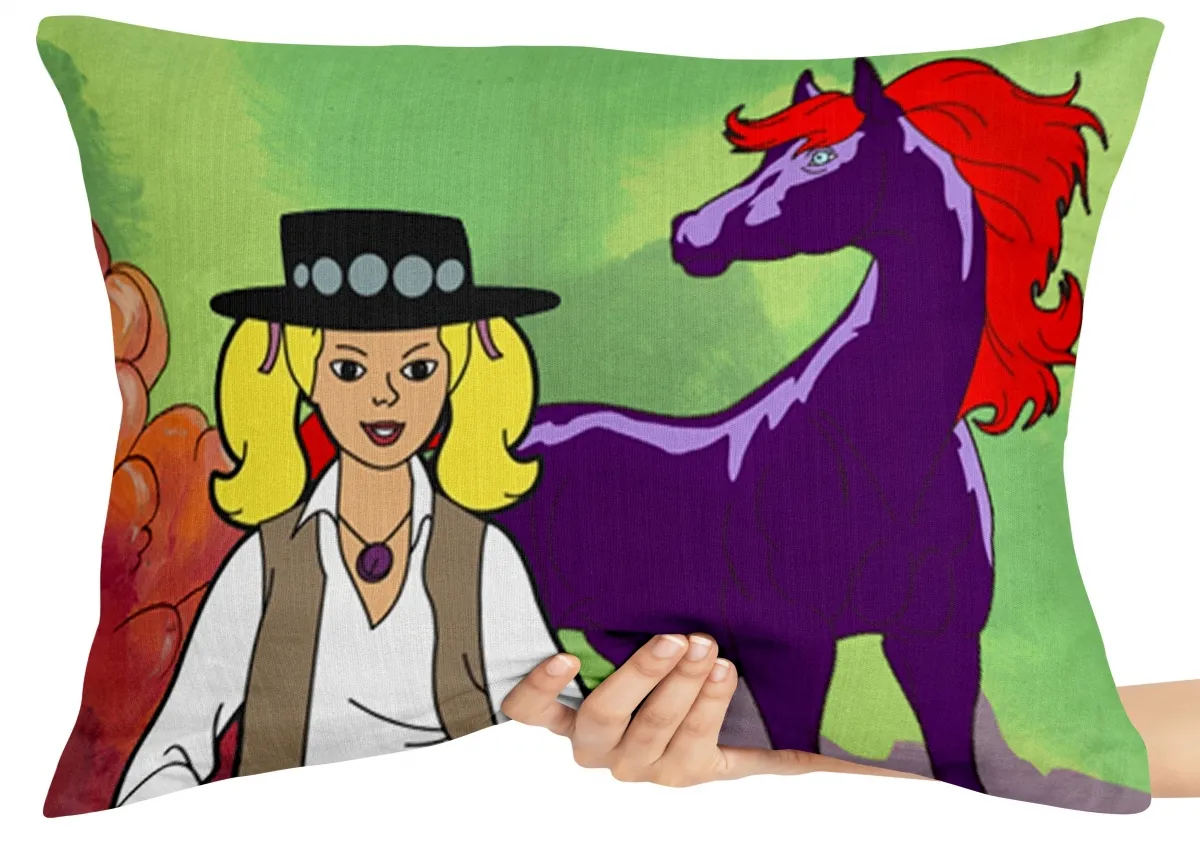 Almofada Gigante para sofá puff sala Cavalo de Fogo princesa Sara