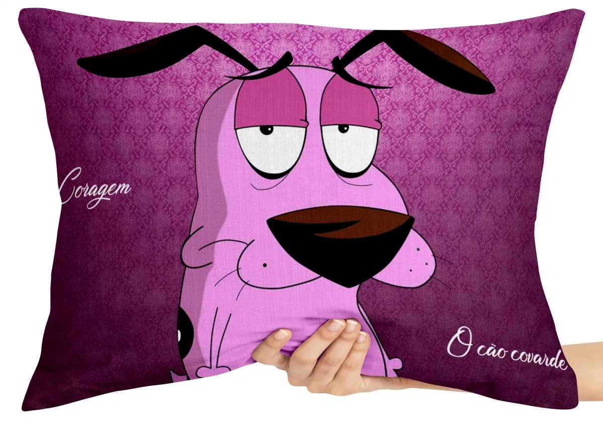 Almofada Gigante para sofá puff sala Coragem o cão covarde Imagem