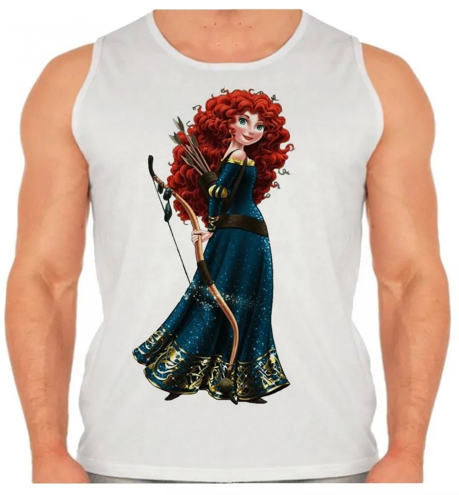 Camiseta Regata adulto ou infantil Meridia Valente princesa disney Imagem