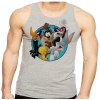 Camiseta Regata adulto ou infantil Perna longa frajola taz mania patolino piu piu - Foto 2