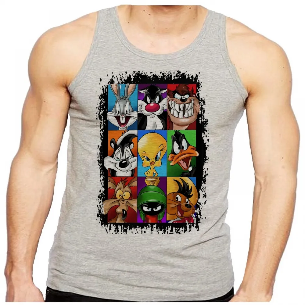 Camiseta Regata adulto ou infantil Pernalonga frajola taz mania piu piu patolino coiote marvin marciano ligeirinho pepe le pew Imagem