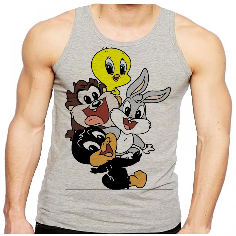 Camiseta Regata adulto ou infantil pernalonga piu piu taz mania patolino baby