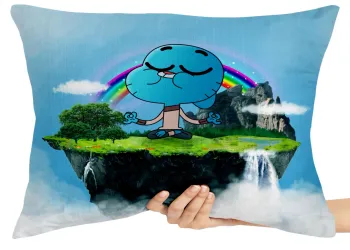 Almofada Gigante para sofá puff sala Gumball meditando desenho