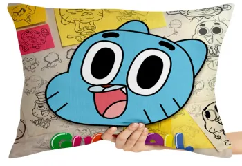 Almofada Gigante para sofá puff sala Gumball rosto desenho