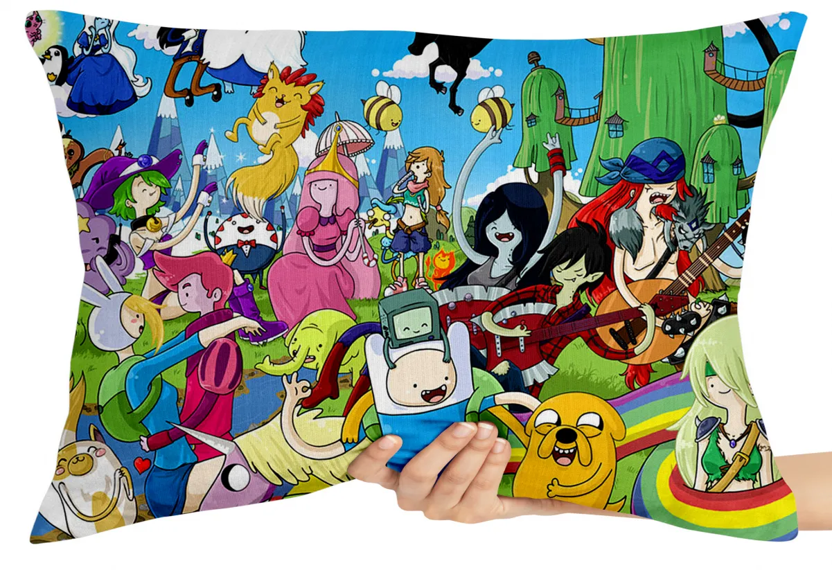 Almofada Gigante para sofá puff sala Hora da Aventura personagens Imagem