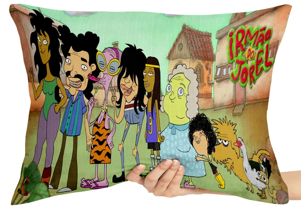 Almofada Gigante para sofá puff sala Irmão do Jorel família toda Imagem