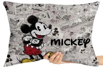 Almofada Gigante para sofá puff sala Mickey jornal disney