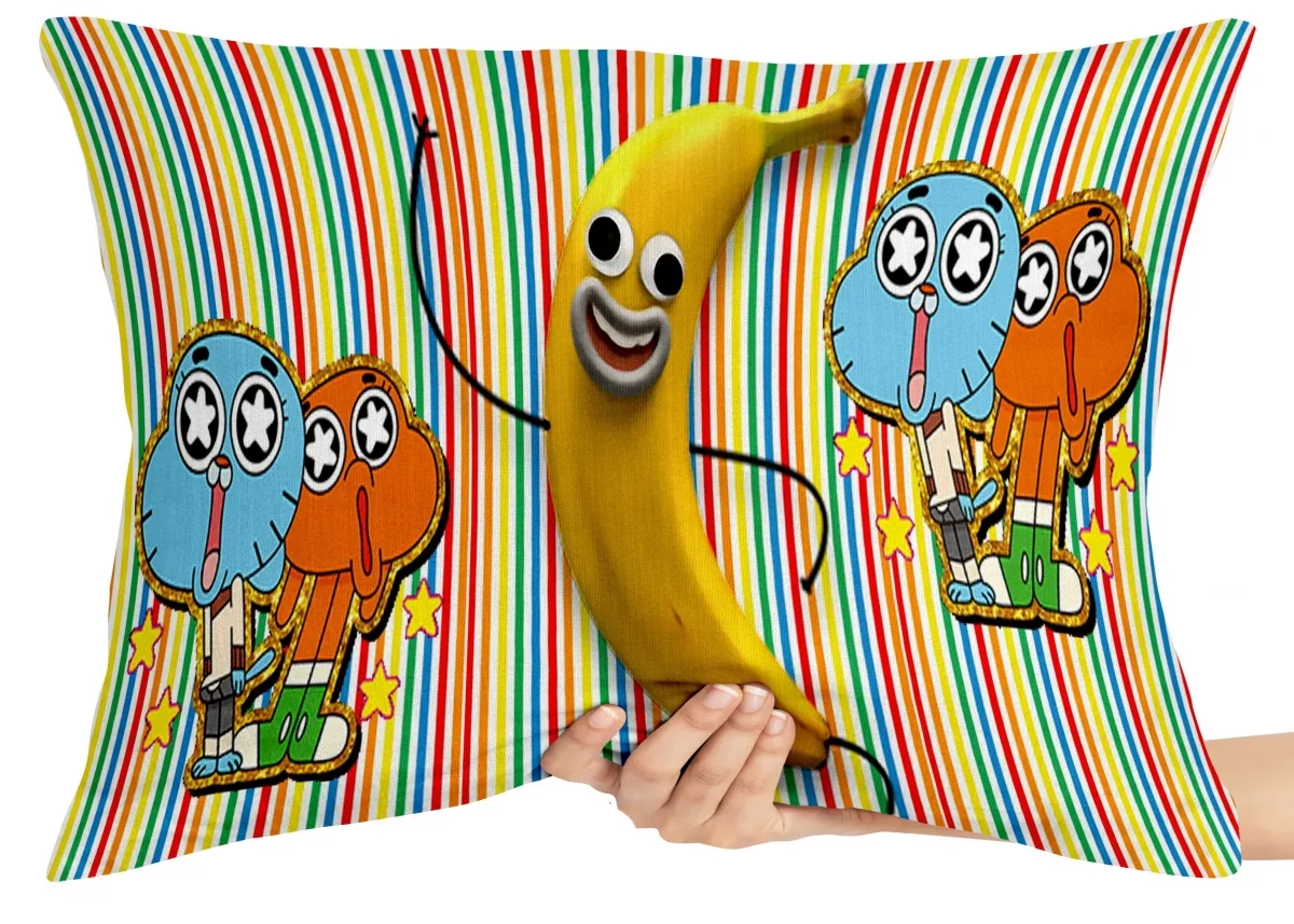 Almofada Gigante para sofá puff sala incrível mundo Gumball João Banana Imagem