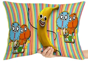 Almofada Gigante para sofá puff sala incrível mundo Gumball João Banana