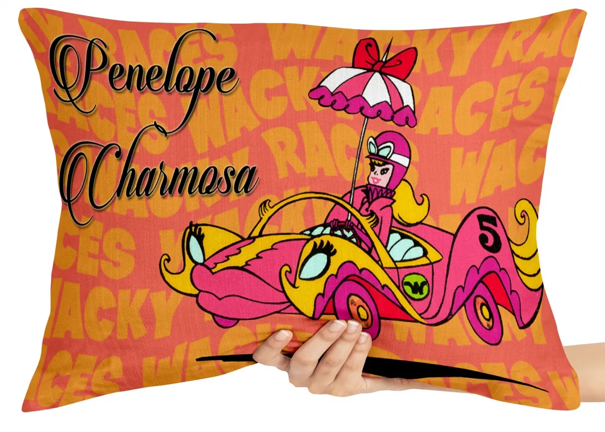 Almofada Gigante para sofá puff sala Penelope Charmosa corrida maluca Imagem