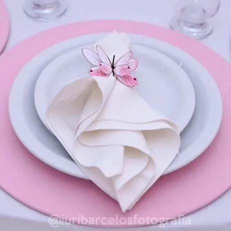 PORTA GUARDANAPO - DUPLO -BORBOLETAS PAPEL 7cm 