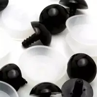 Olho para Amigurumi Círculo  Preto - 10 Pares com Trava - Foto 4