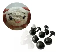 Olho para Amigurumi Círculo  Preto - 10 Pares com Trava - Foto 3