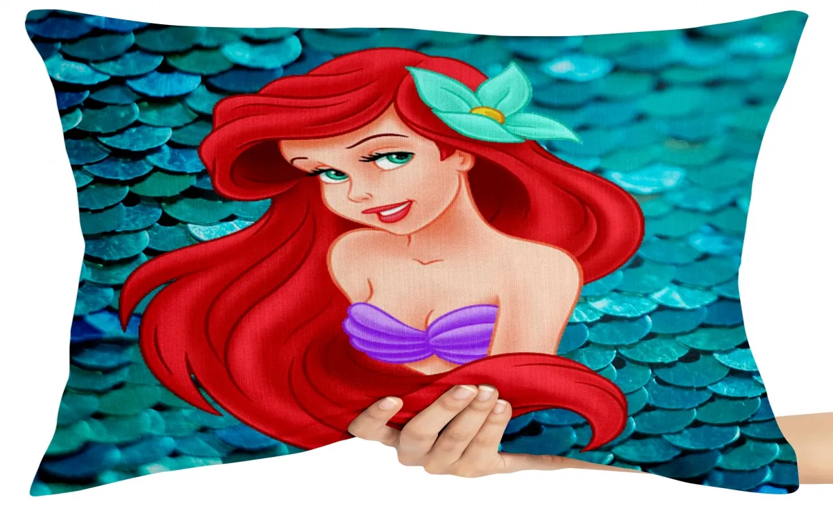 Almofada Gigante para sofá puff sala Pequena Sereia escamas