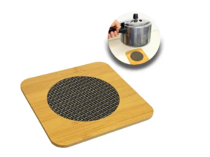 Descansos De Panela Suporte Madeira Cozinha Proteção Mesa Imagem