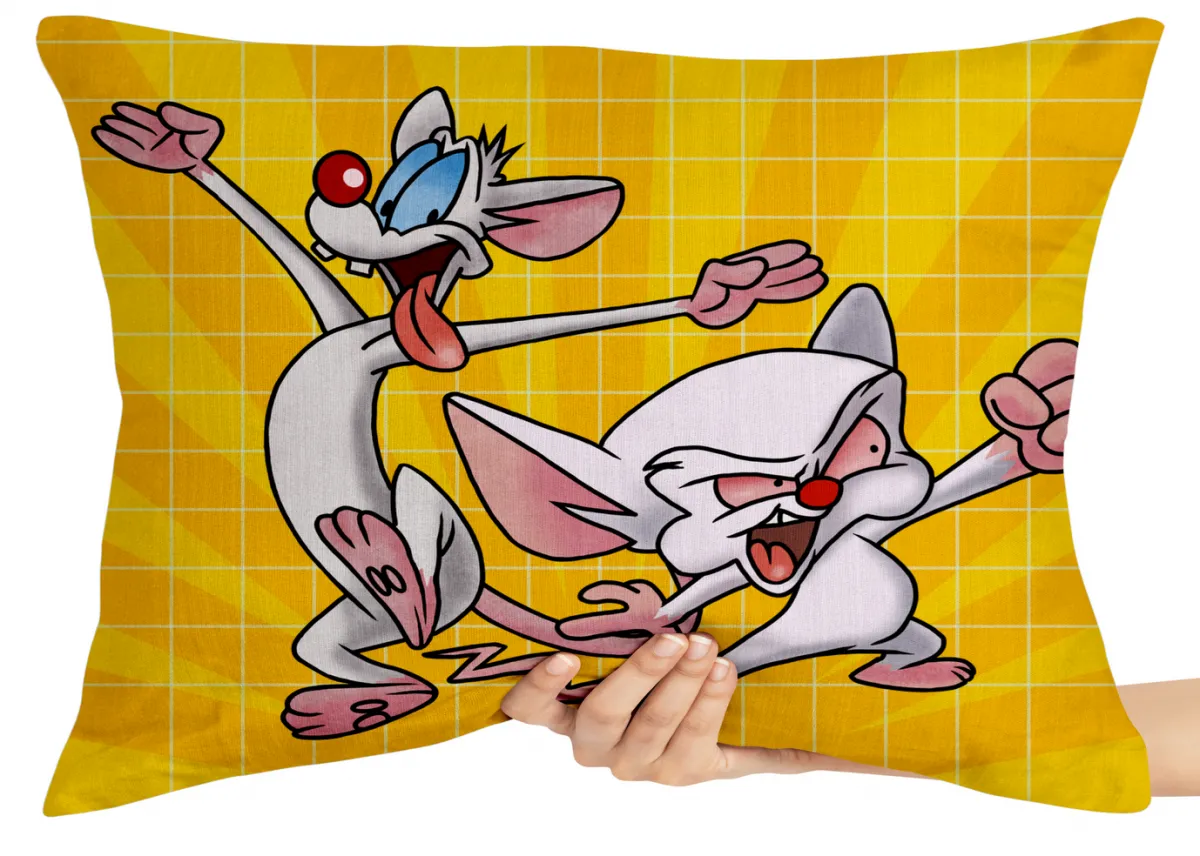 Almofada Gigante para sofá puff sala Pink e o Cérebro amarelo