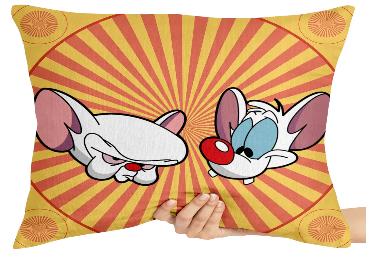 Almofada Gigante para sofá puff sala Pink e o Cérebro cabeças Imagem