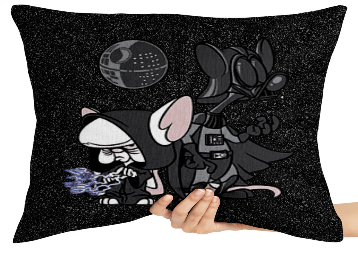 Almofada Gigante para sofá puff sala Pink e o Cérebro Star Wars Imagem