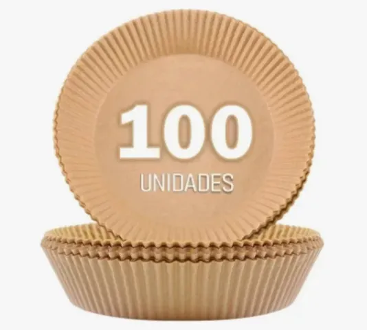 100 Pçs Forro Antiaderente Forma De Papel P/ Airfryer Promo Imagem