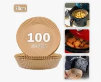 100 Pçs Forro Antiaderente Forma De Papel P/ Airfryer Promo - Foto 2