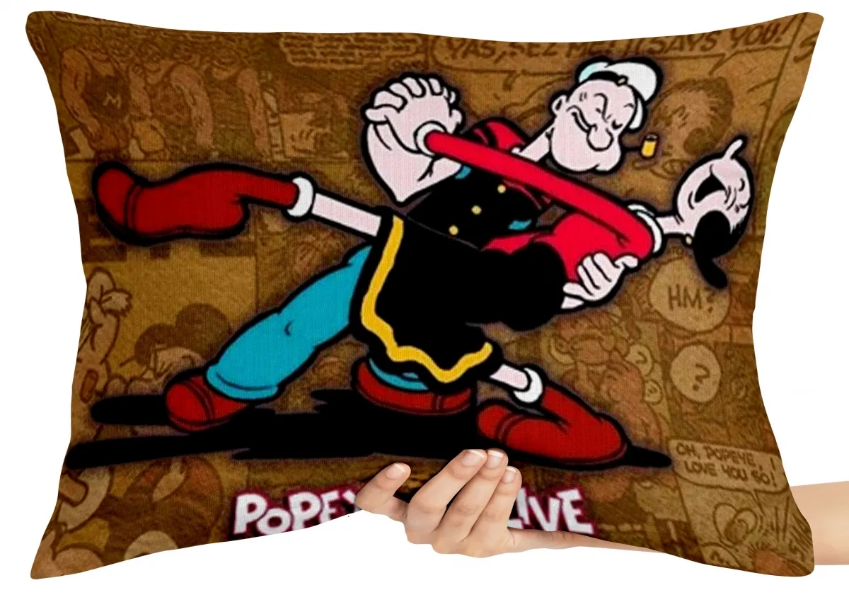 Almofada Gigante para sofá puff sala Popeye e Olivia marinheiro