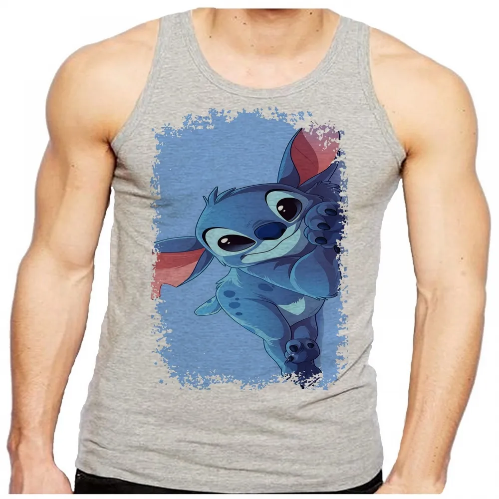 Camiseta Regata adulto ou infantil Stitch coração desenho