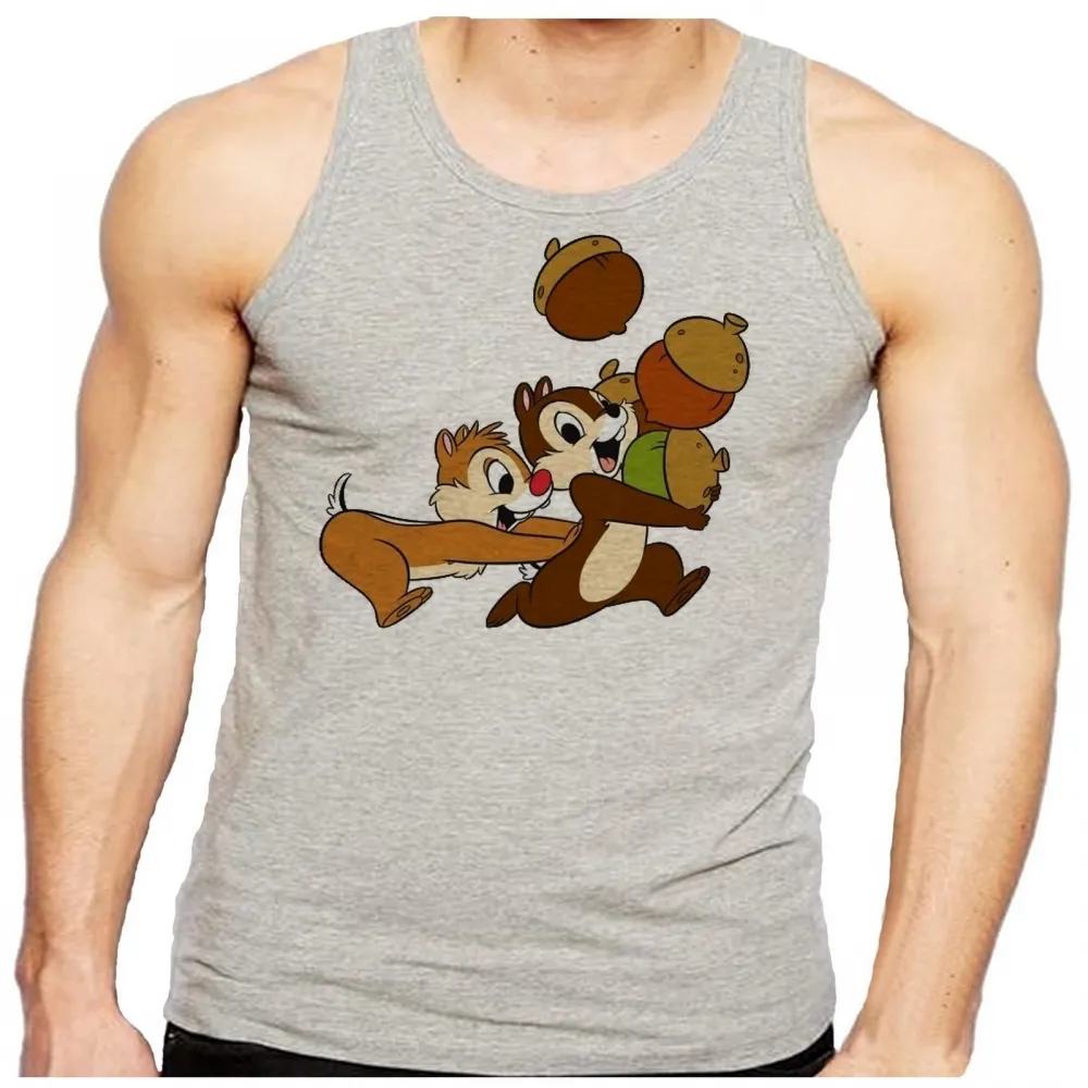Camiseta Regata adulto ou infantil Tico e Teco esquilo desenho antigo