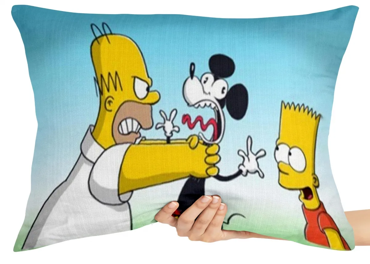 Almofada Gigante para sofá puff sala Simpson homer bart Mikey mouse Imagem