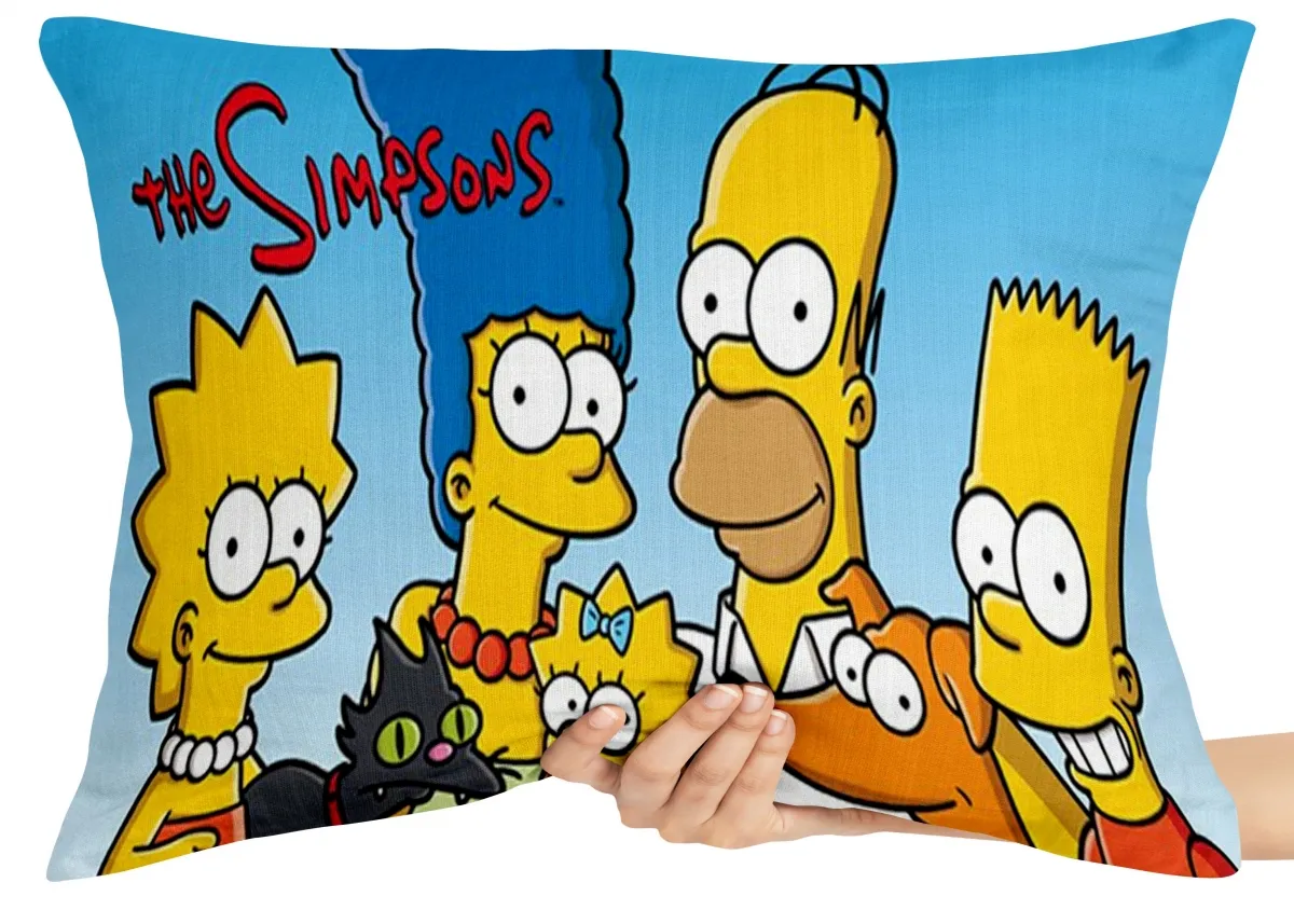 Almofada Gigante para sofá puff sala Simpsons unidos família Imagem