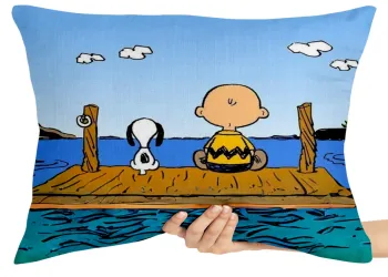 Almofada Gigante para sofá puff sala Snoopy Charlie Brown lago