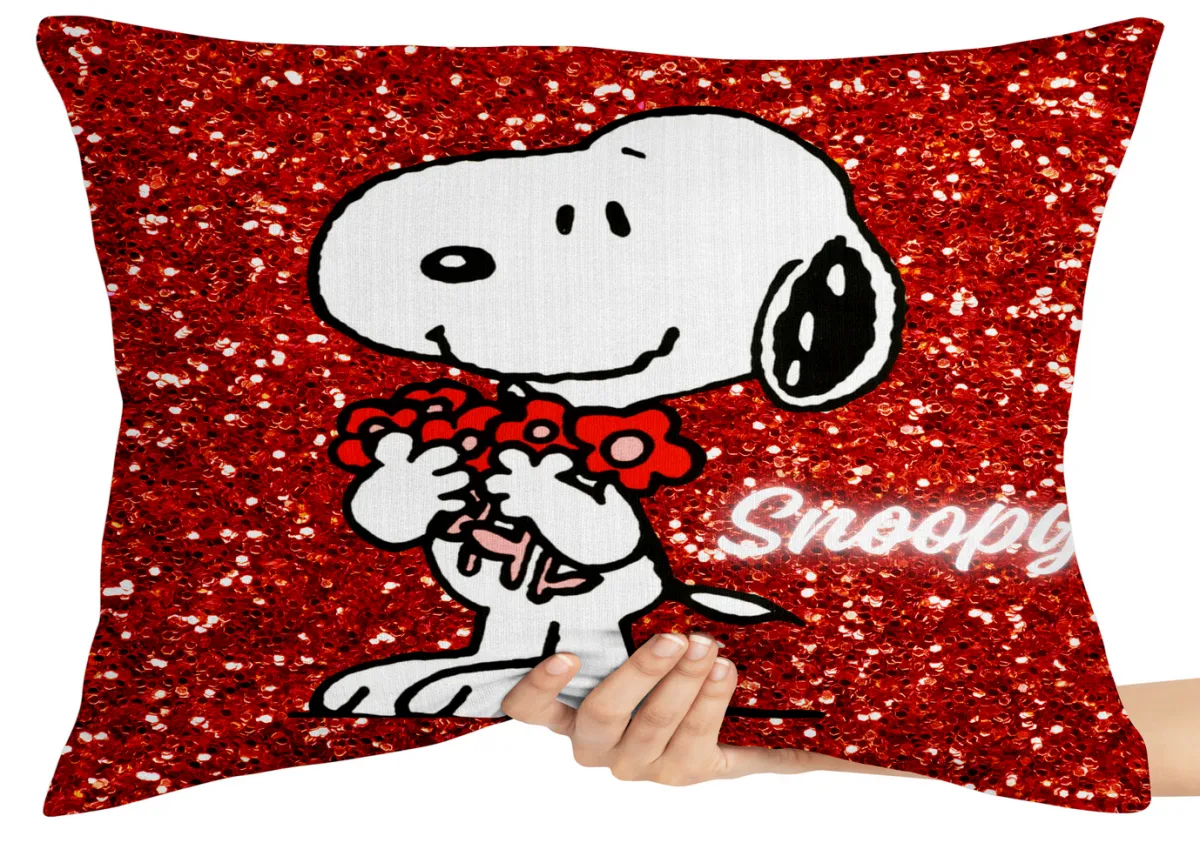 Almofada Gigante para sofá puff sala Snoopy flores